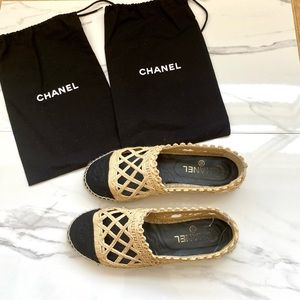 Authentic Chanel Espadrille Flats